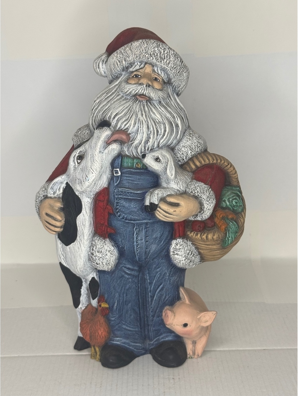 Santa with the farm figurine